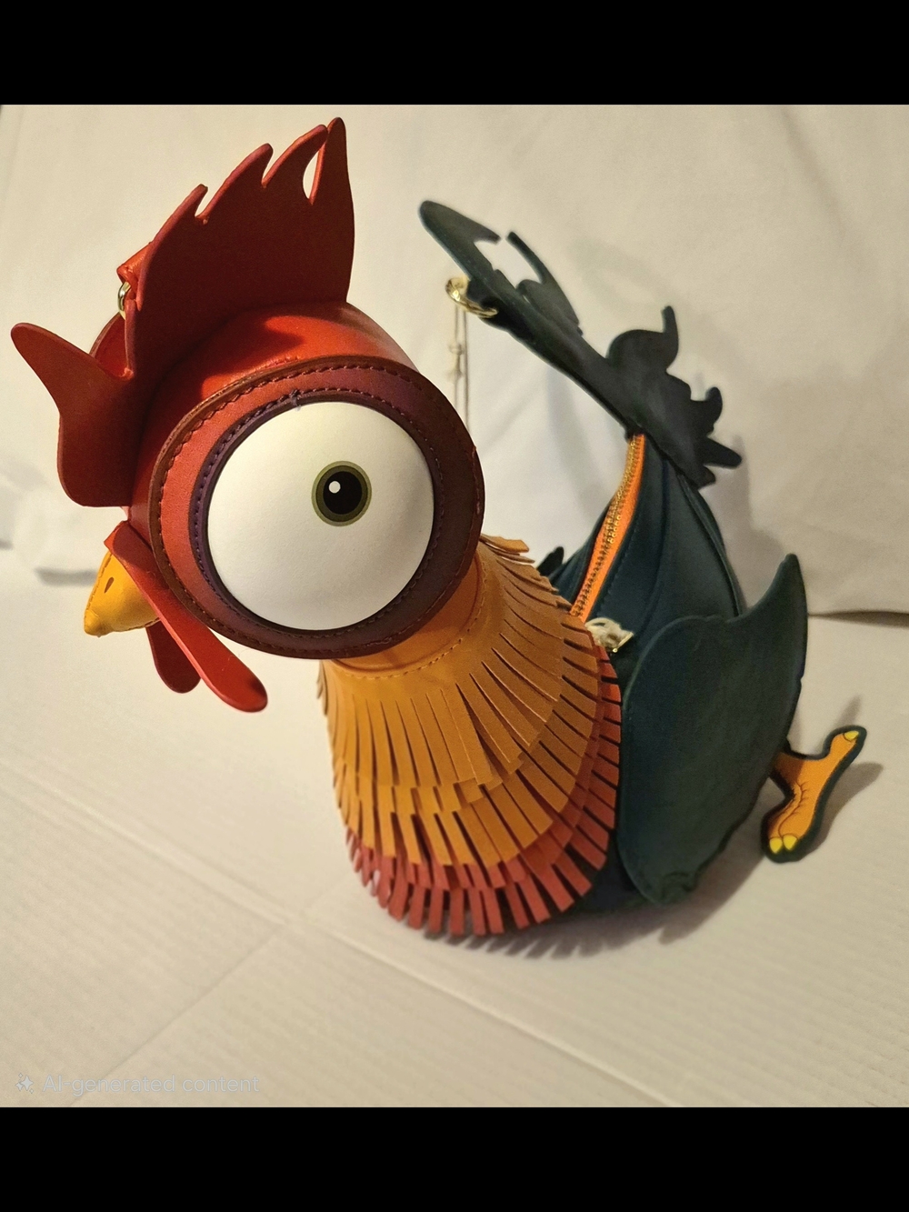 Disney X Loungefly : Hei-Hei Moana Roaster Purse : Red, Orange, Yellow, Green